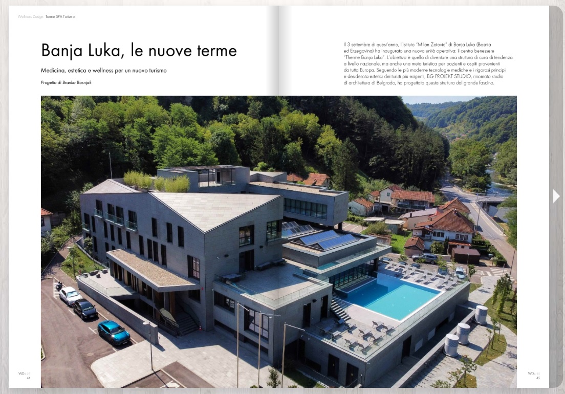 Terme Banja Luka  predstavljene u prestižnom italijanskom časopisu Wellness Design